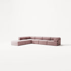 LUNA - 5 Seat corner with open end - Left - Corduroy Soft Pink