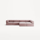 LUNA - 5 Seat corner with open end - Right - Corduroy Soft Pink