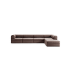 LUNA - 5 Seat corner with open end - Right - Corduroy Warm Brown