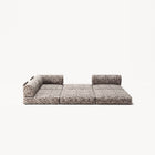 LUNA - 2 Seat Corner - Left - Chenille Jacquard Zebra Brown White