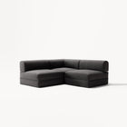LUNA - 2 Seat Corner - Left - Corduroy Charcoal