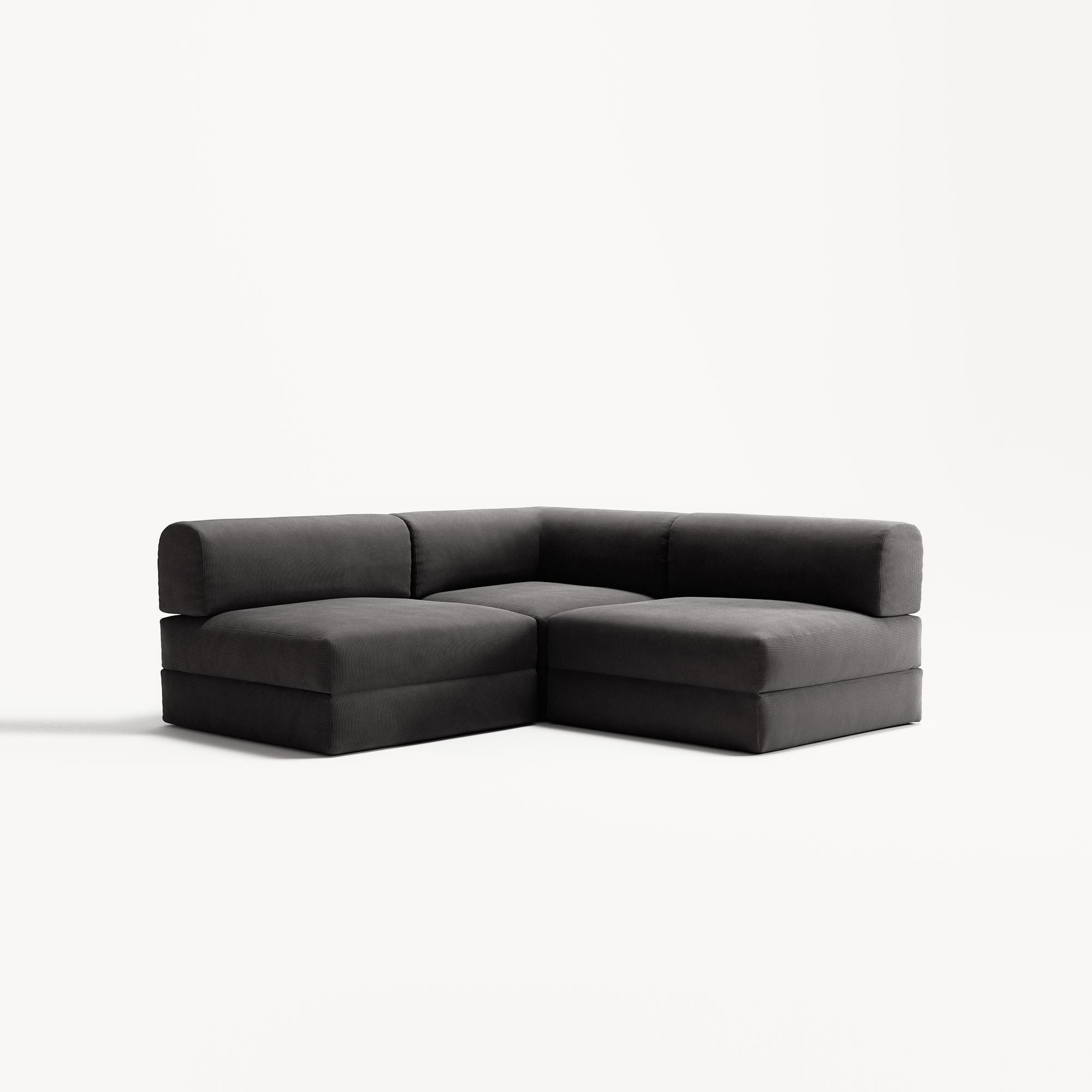 LUNA - 2 Seat Corner - Right - Corduroy Charcoal