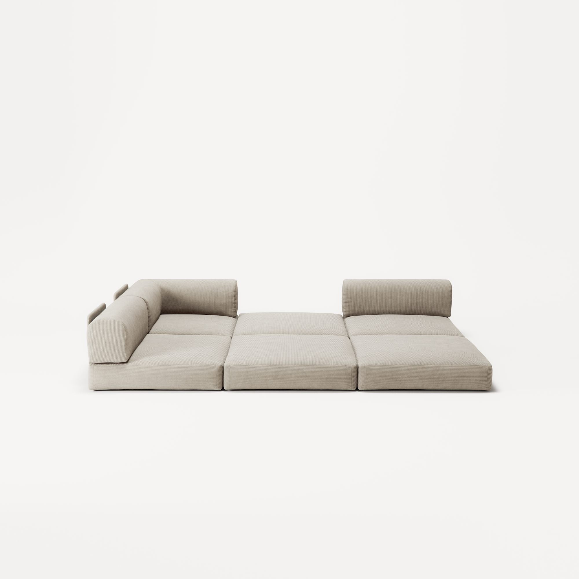 LUNA - 2 Seat Corner - Left - Corduroy Off-White