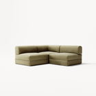LUNA - 2 Seat Corner - Left - Corduroy Lime