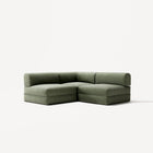 LUNA - 2 Seat Corner - Left - Corduroy Moss Green