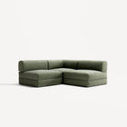 LUNA - 2 Seat Corner - Right - Corduroy Moss Green
