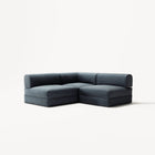 LUNA - 2 Seat Corner - Left - Corduroy Dark Blue