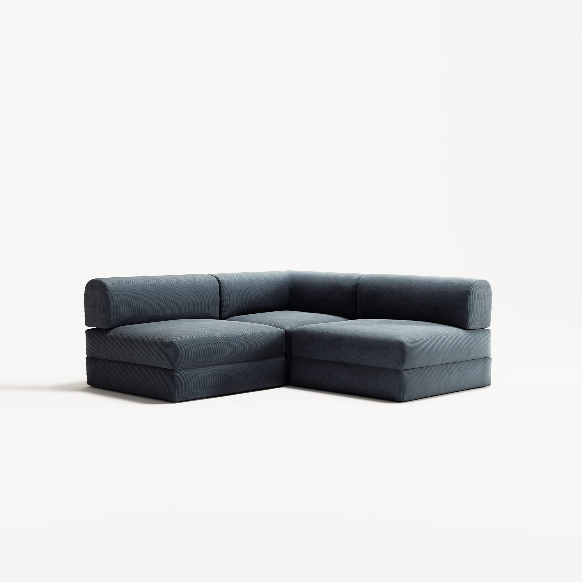 LUNA - 2 Seat Corner - Right - Corduroy Dark Blue
