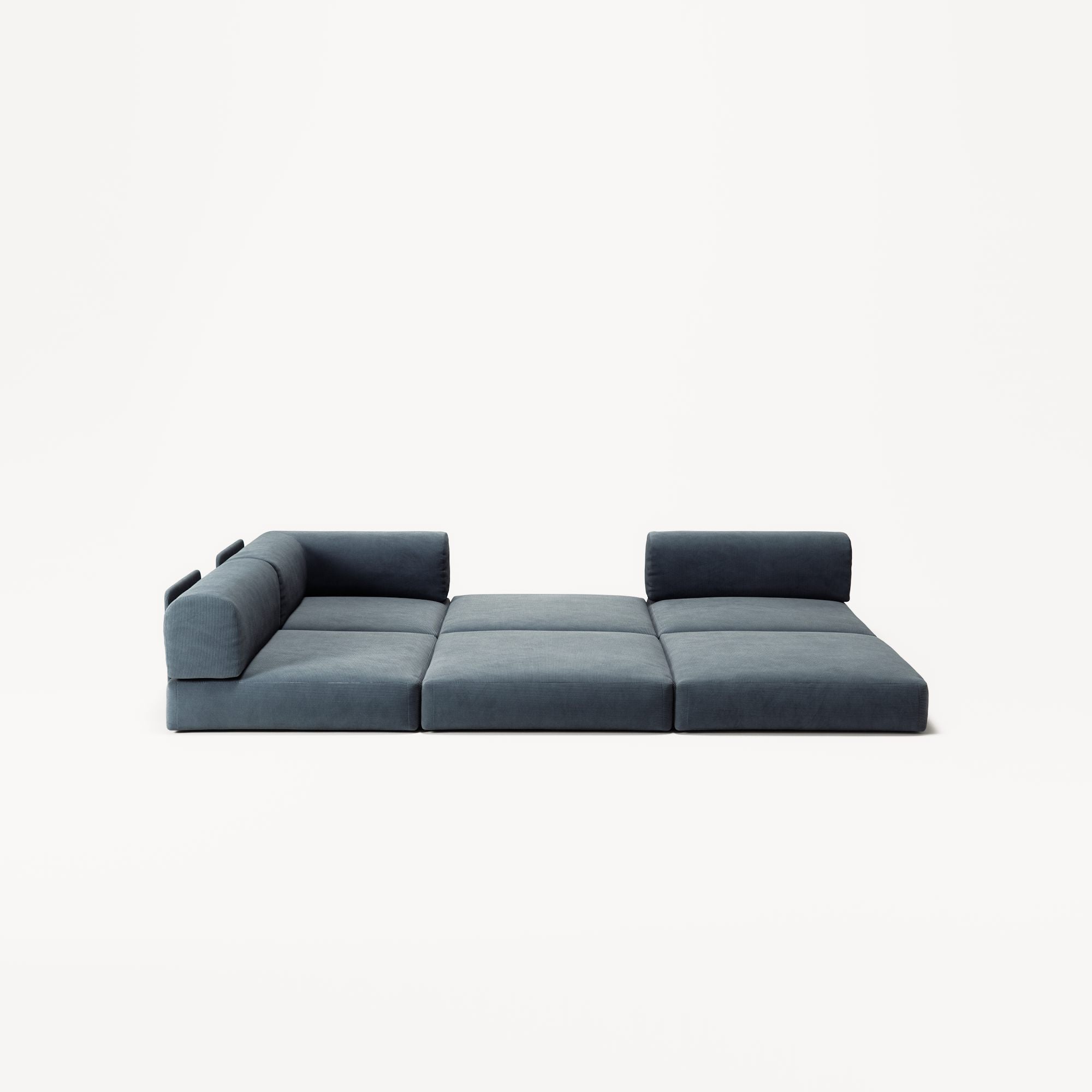 LUNA - 2 Seat Corner - Left - Corduroy Dark Blue
