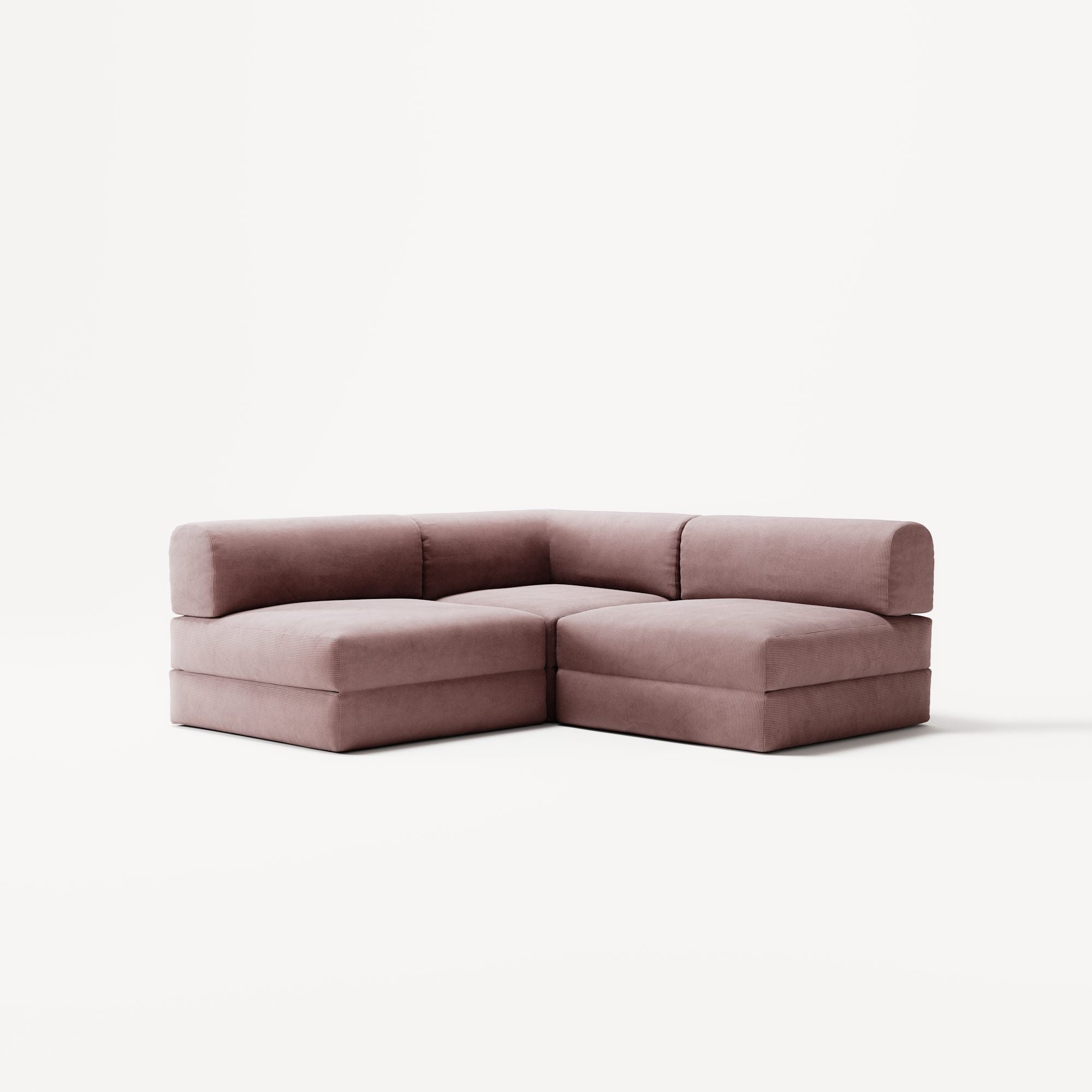 LUNA - 2 Seat Corner - Left - Corduroy Soft Pink