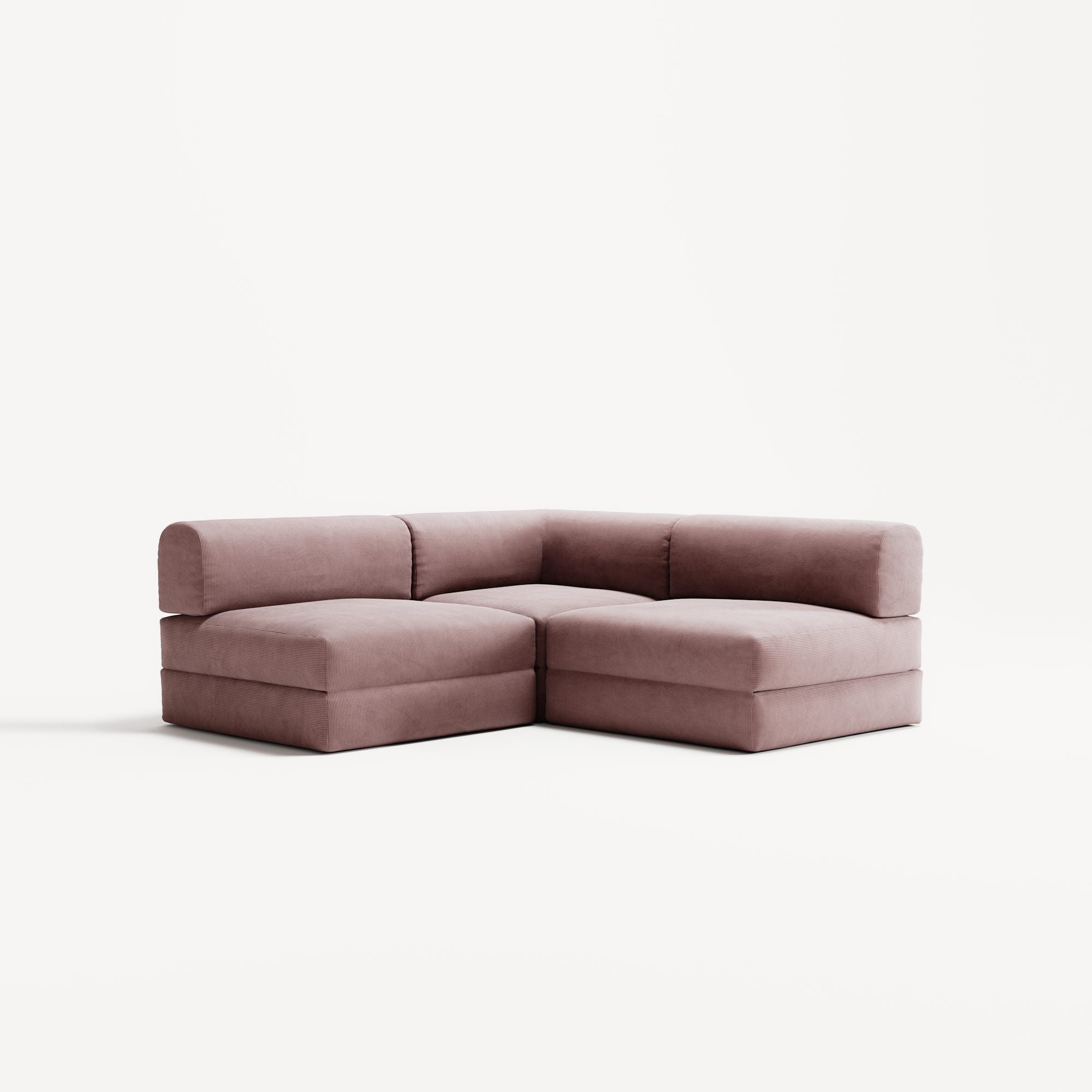 LUNA - 2 Seat Corner - Right - Corduroy Soft Pink