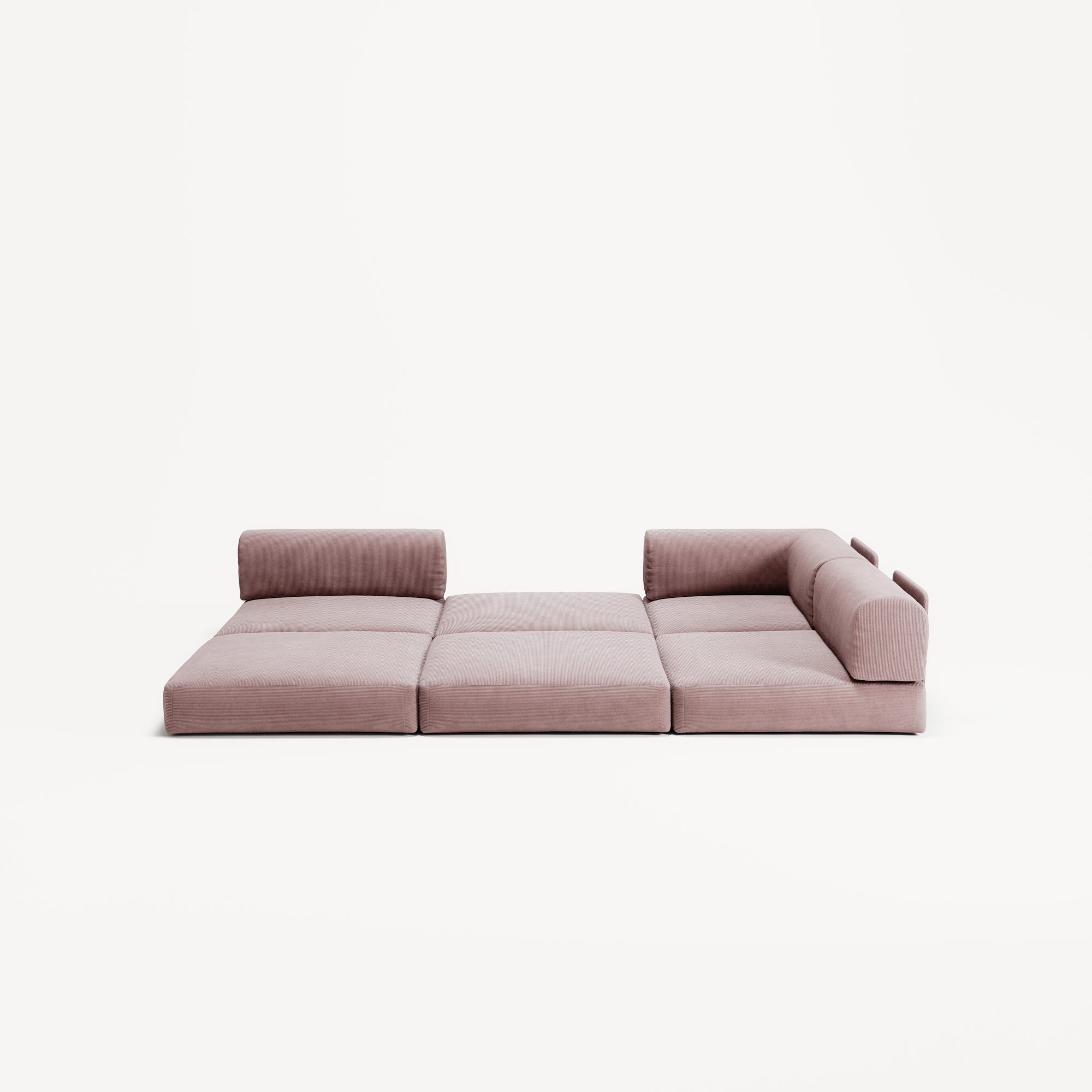 LUNA - 2 Seat Corner - Right - Corduroy Soft Pink