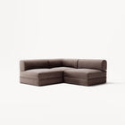 LUNA - 2 Seat Corner - Left - Corduroy Warm Brown