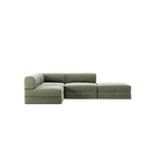 LUNA - 3 Seat with open end - Right - Corduroy Moss Green
