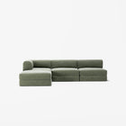 LUNA - 3 Seat with open end - Right - Corduroy Moss Green