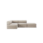 LUNA - 3 Seat with open end - Right - Corduroy Pale Beige