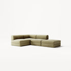 LUNA - 3 Seat with open end - Right - Corduroy Lime