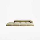 LUNA - 3 Seat with open end - Left - Corduroy Lime