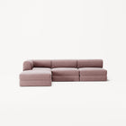 LUNA - 3 Seat with open end - Right - Corduroy Soft Pink
