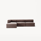 LUNA - 3 Seat with open end - Right - Corduroy Warm Brown
