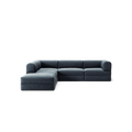 LUNA - 4 Seat corner sofa with open end - Left - Corduroy Dark Blue