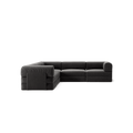 LUNA - 5 Seat corner sofa - Left - Corduroy Charcoal