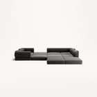 LUNA - 5 Seat corner sofa - Right - Corduroy Charcoal