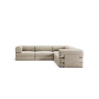 LUNA - 5 Seat corner sofa - Right - Corduroy Off-White