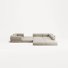 LUNA - 5 Seat corner sofa - Right - Corduroy Off-White