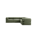 LUNA - 5 Seat corner sofa - Right - Corduroy Moss Green