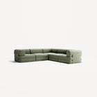 LUNA - 5 Seat corner sofa - Right - Corduroy Moss Green