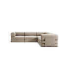 LUNA - 5 Seat corner sofa - Right - Corduroy Pale Beige