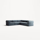 LUNA - 5 Seat corner sofa - Right - Corduroy Dark Blue