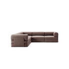 LUNA - 5 Seat corner sofa - Left - Corduroy Warm Brown