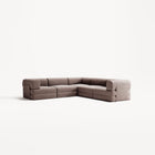 LUNA - 5 Seat corner sofa - Right - Corduroy Warm Brown