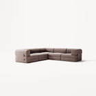 LUNA - 5 Seat corner sofa - Left - Corduroy Warm Brown