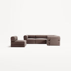 LUNA - 5 Seat corner sofa - Right - Corduroy Warm Brown