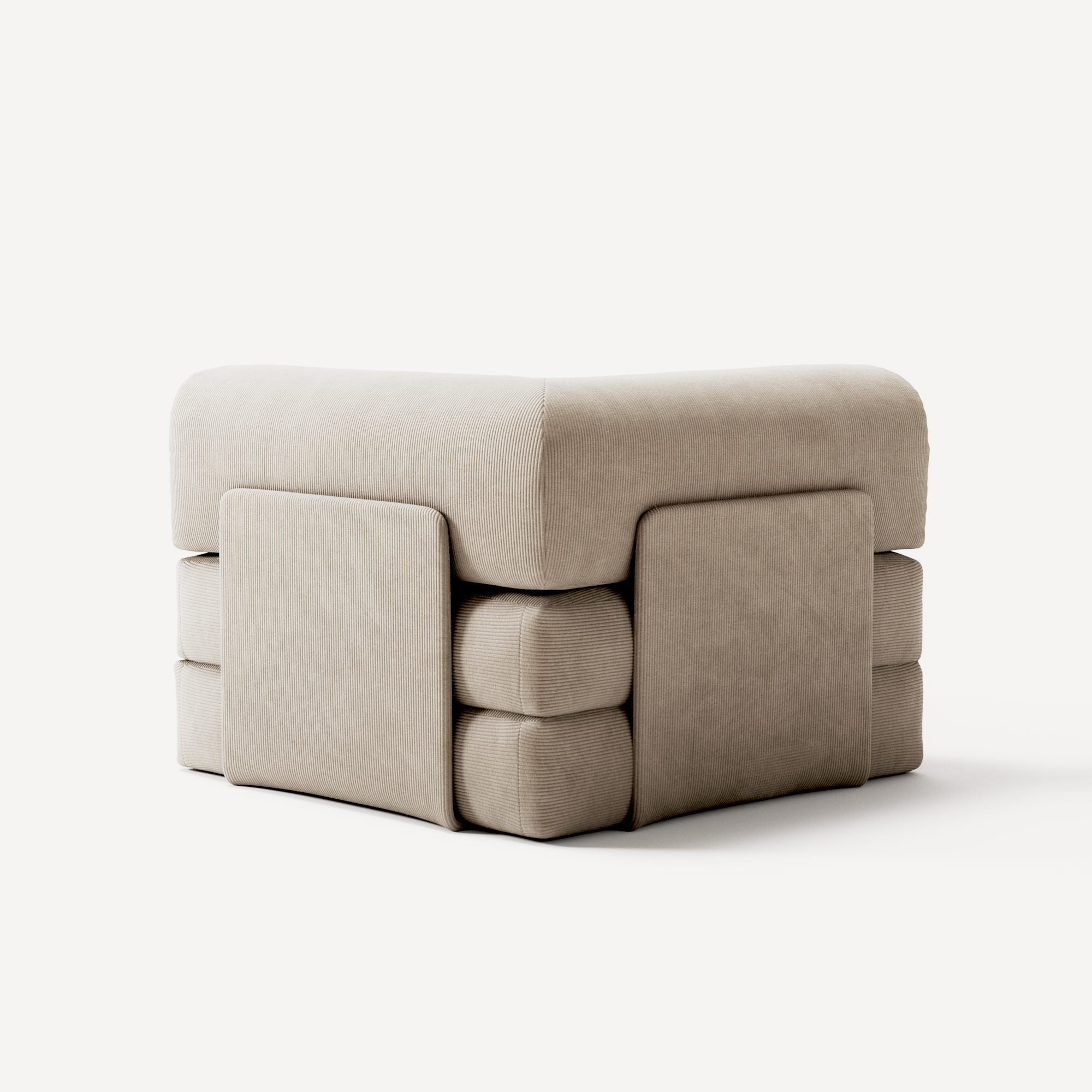 LUNA - Corner - Corduroy Pale Beige