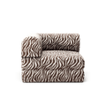 LUNA - Corner - Chenille Jacquard Zebra Brown White