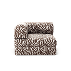 LUNA - Corner - Chenille Jacquard Zebra Brown White