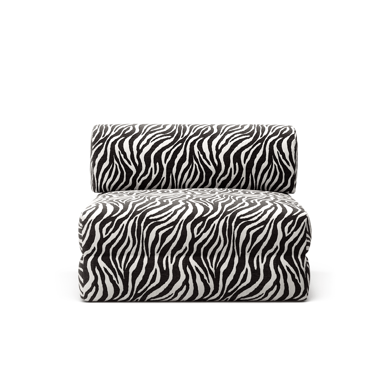 LUNA - Seat - Chenille Jacquard Zebra Black White