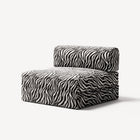 LUNA - Seat - Chenille Jacquard Zebra Black White