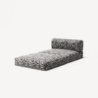 LUNA - Seat - Chenille Jacquard Zebra Black White