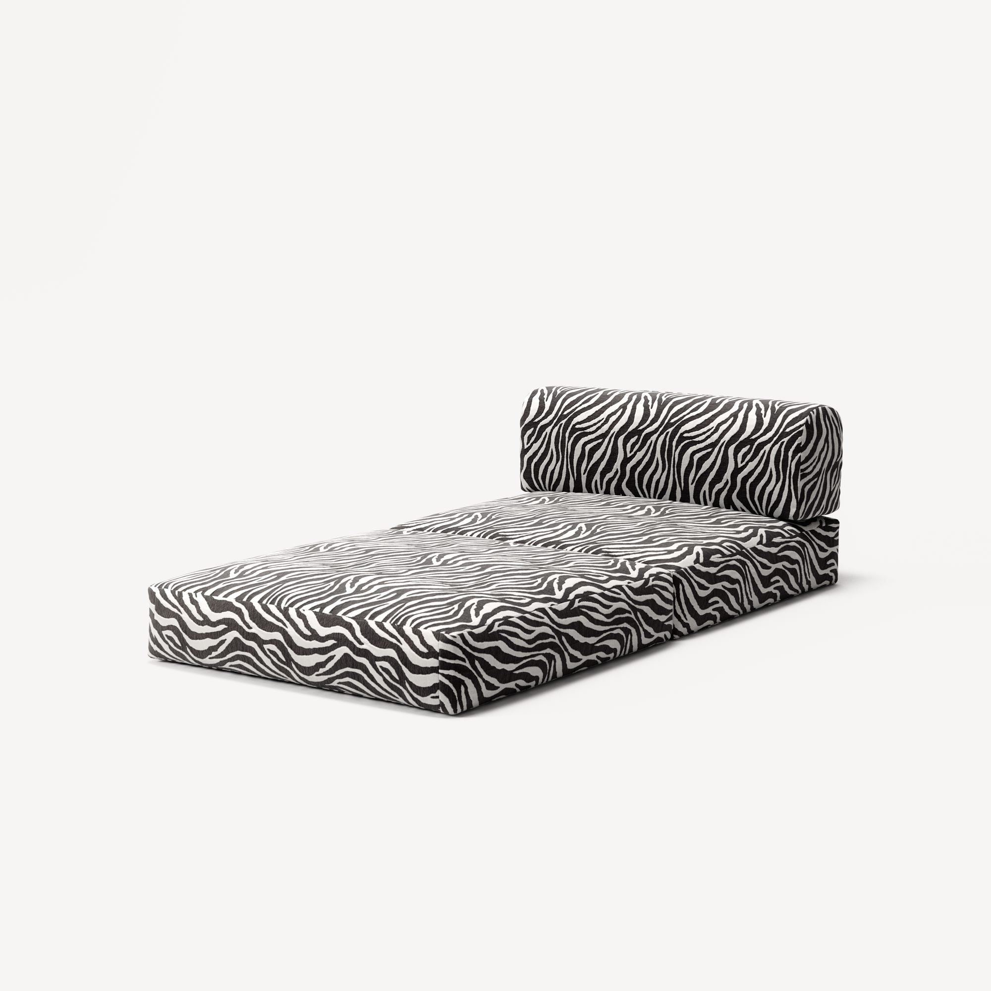 LUNA - Seat - Chenille Jacquard Zebra Black White
