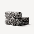 LUNA - Seat - Chenille Jacquard Zebra Black White