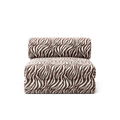 LUNA - Seat - Chenille Jacquard Zebra Brown White