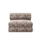 LUNA - Seat - Chenille Jacquard Zebra Brown White