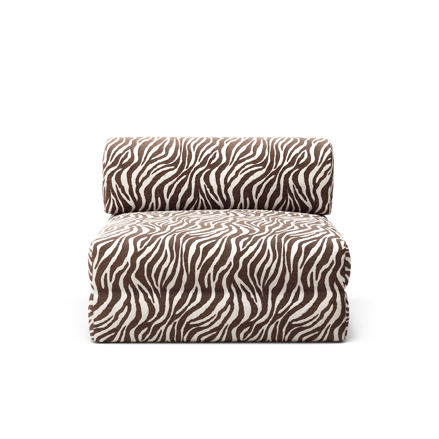 LUNA - Seat - Chenille Jacquard Zebra Brown White