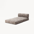 LUNA - Seat - Chenille Jacquard Zebra Brown White