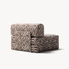 LUNA - Seat - Chenille Jacquard Zebra Brown White